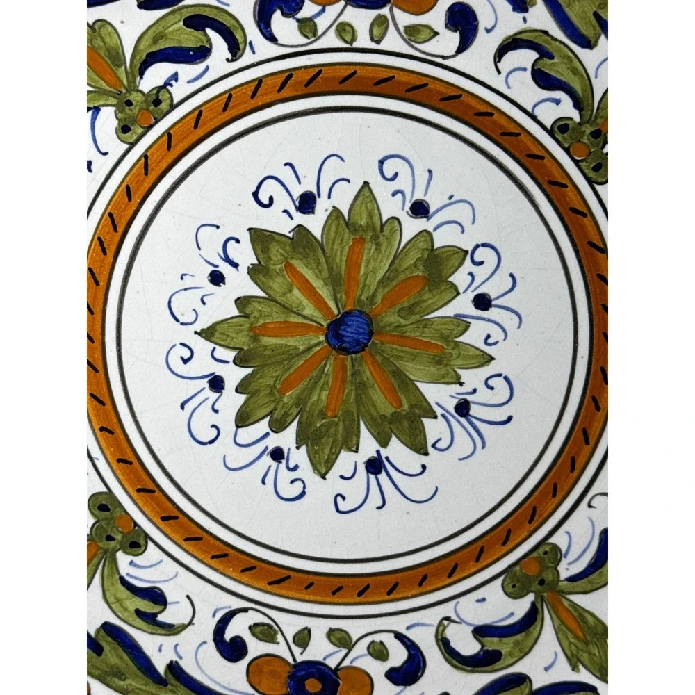 G Dilieto Amalfi Italian Majolica Hand Painted Ceramic Decorative Plate 9.75in